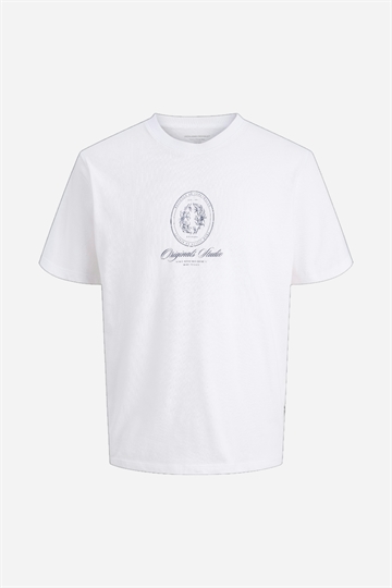 Jack & Jones T-shirt med grafisk framsida - Klarvit